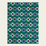 Vintage green oak chest of drawers from the 1960s.