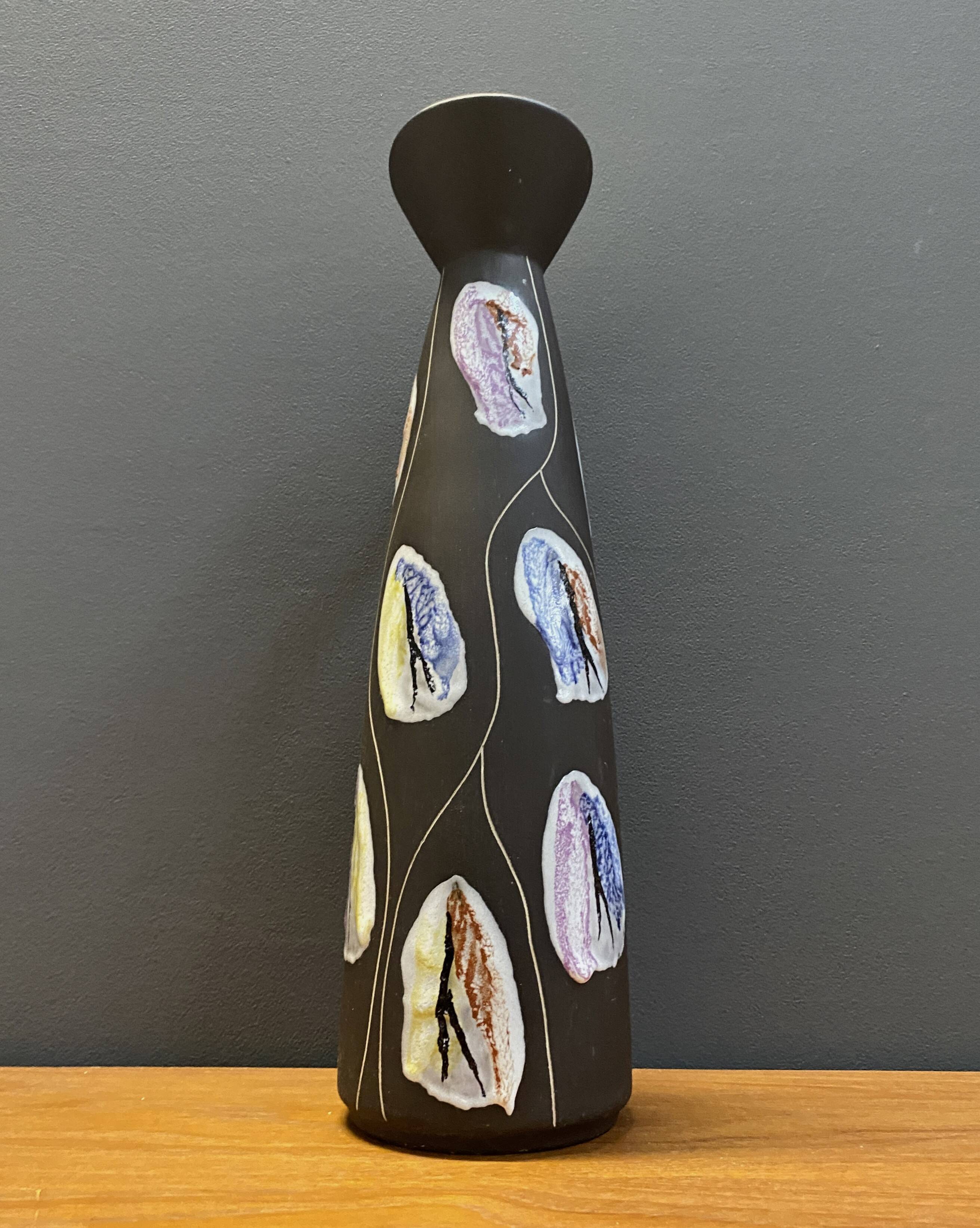 Bay vase model 245-40 decor Kongo by Bodo Mans 1958