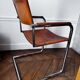 4 Matteo Grassi cantilever chairs in cognac leather