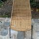 Woven rattan and metal chairs - 1950s/1960s