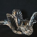 Valves the Chatel empty cut crystal pocket plant shape 50s - 60s