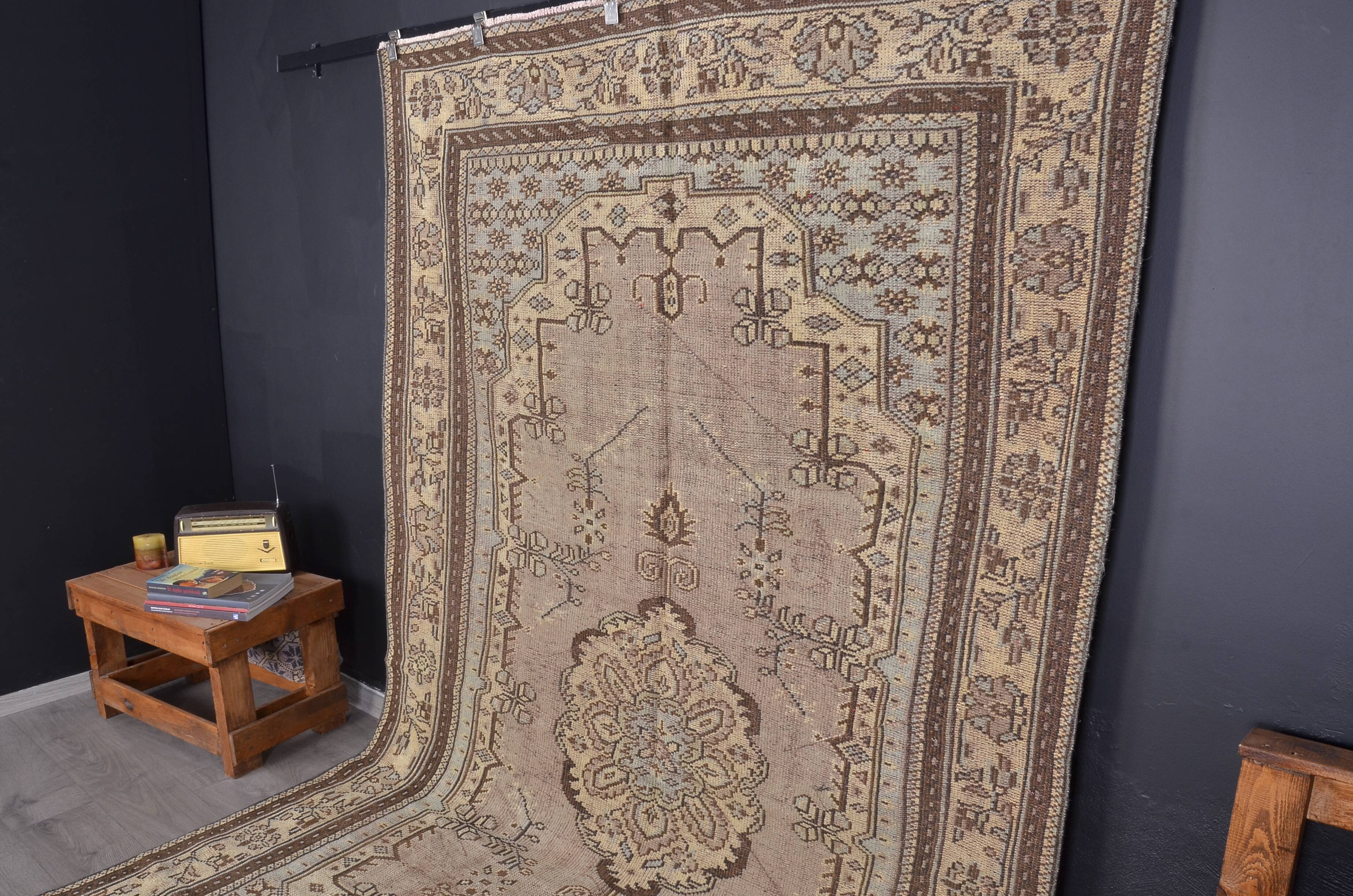 Brown Handmade Tribal Oushak Rug sku2333