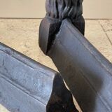 Chenets antique cast iron vintage