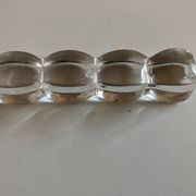 Set of 8 modernist crystal knife rests from the 1940s.