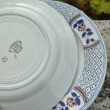 Set of 4 K&G Lunéville flat plates, Rouennais model