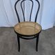 Vintage Thonet Style Dining Chair: Black Bentwood Cane Seat