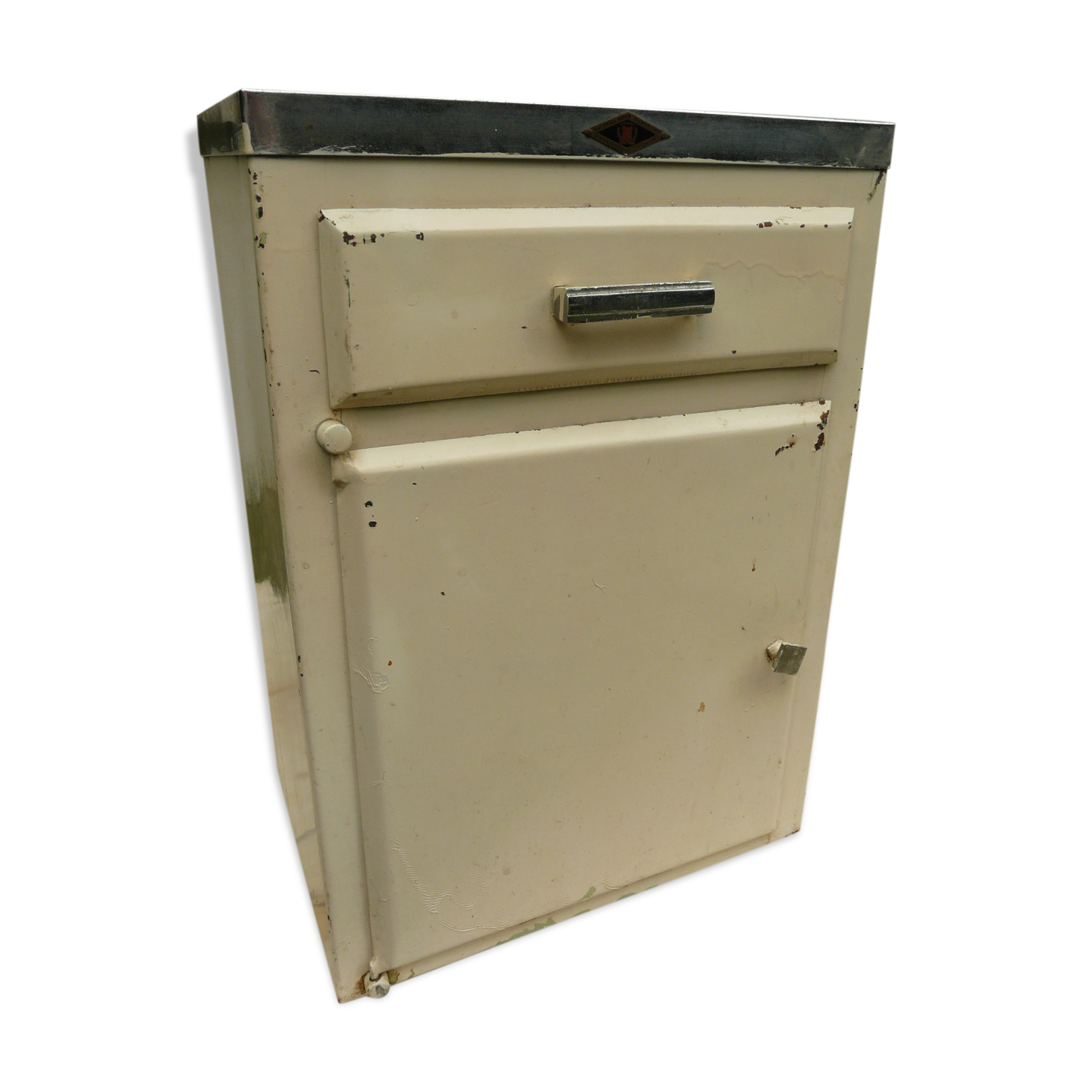 Meuble de métier coiffeur années 60 en métal