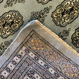 New grey bokhara runner rug - 78x234cm
