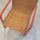 Chaise cantilever rotin métal