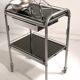 Cart serving stainless steel and glass 70s