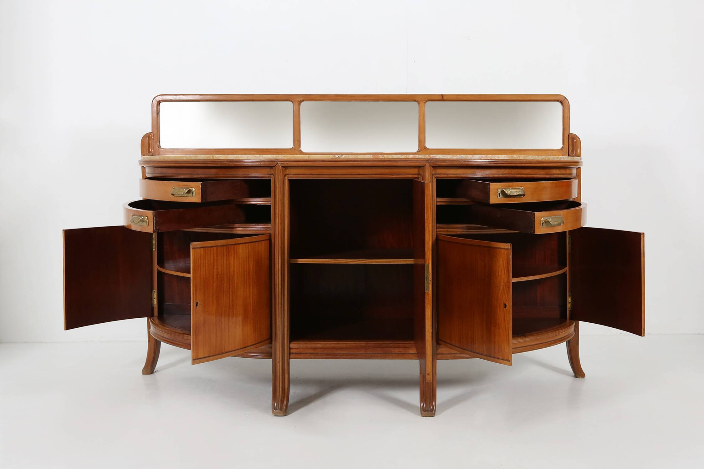 Exceptional hemisphere Art Nouveau Sideboard by Maurice Dufrene, France 1911