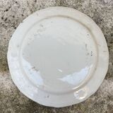 Assiette ancienne à motif floral, rose