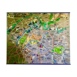 Large map of Paris years 70