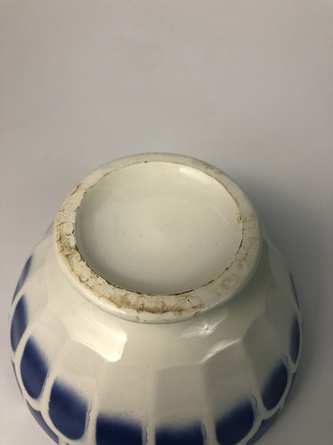 Old Vintage Large Faceted Bowl