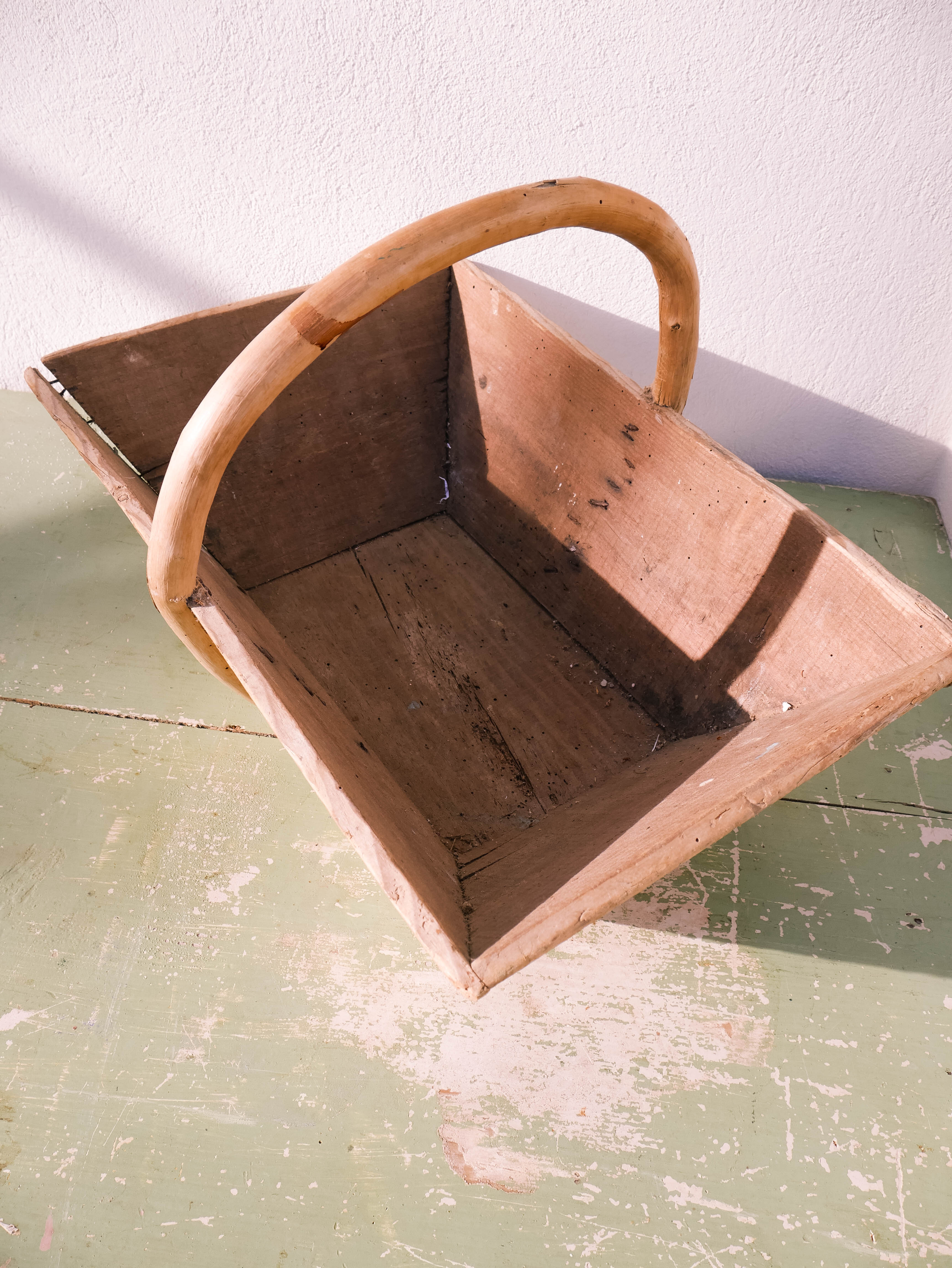 Vintage wooden basket