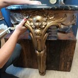 Console with mirror