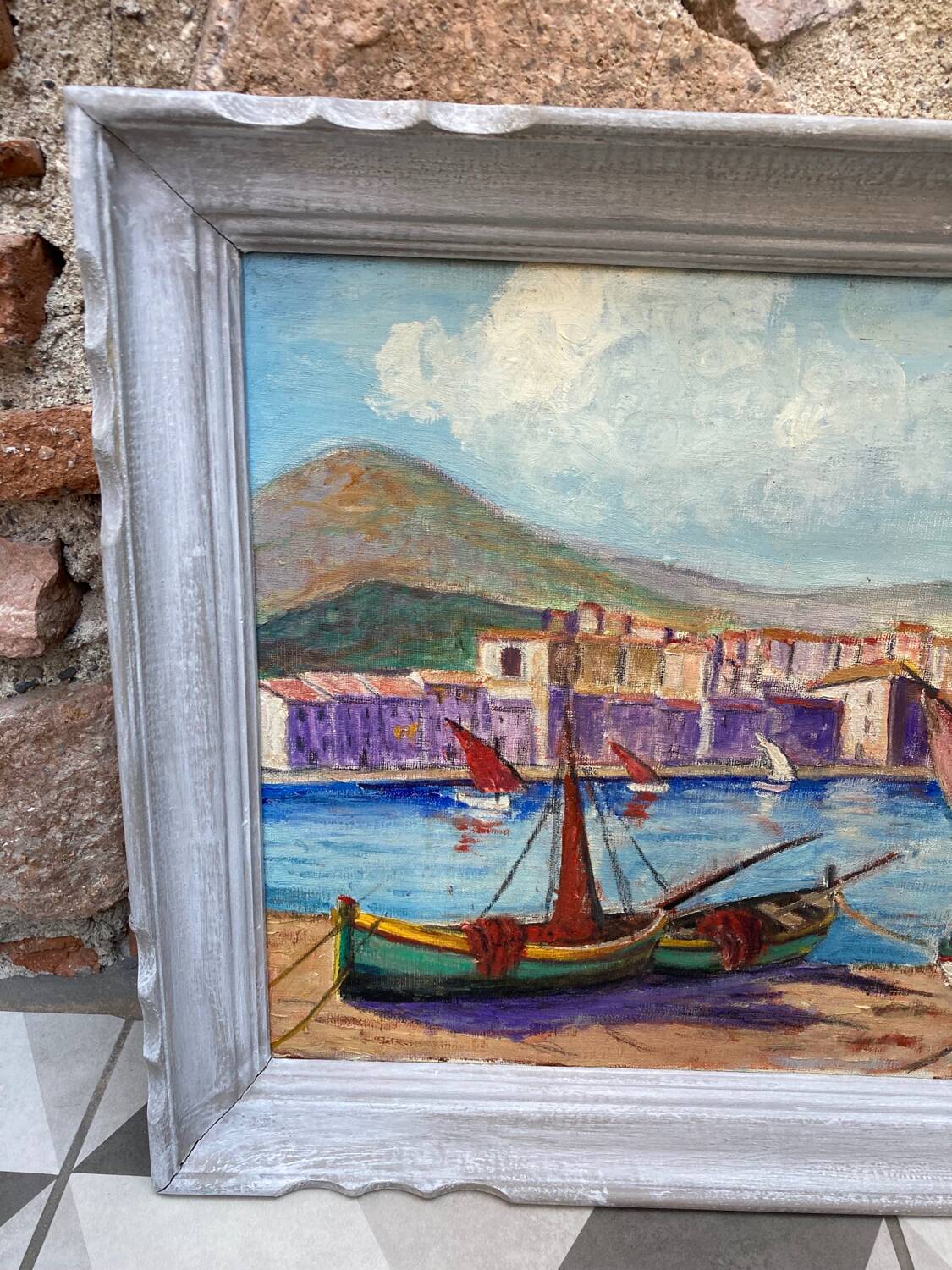 Oil on canvas “Marine” framed