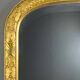 Grand Miroir En Bois Doré à Fronton Arrondi, Fin XIXe