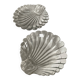 Pair of vintage shell glass trinket dishes
