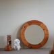 Wall mirror in solid pine by Glasmäster Markaryd, Sweden, 1960s.