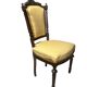 Queen's chair in Louis XVI style, wood and fabric, late 19th century.