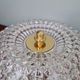 Large honeycomb glass and brass ceiling light, Glasshütte Limburg, 1970