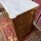 Solid wood buffet Louis XVI style with veined white marble
