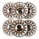 Set of 6 Boch La Louvière plates model Kimono tulip flower.
