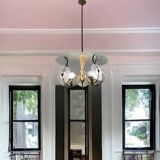 1950’s Etched Glass Light Pendant by Pietro Chiesa