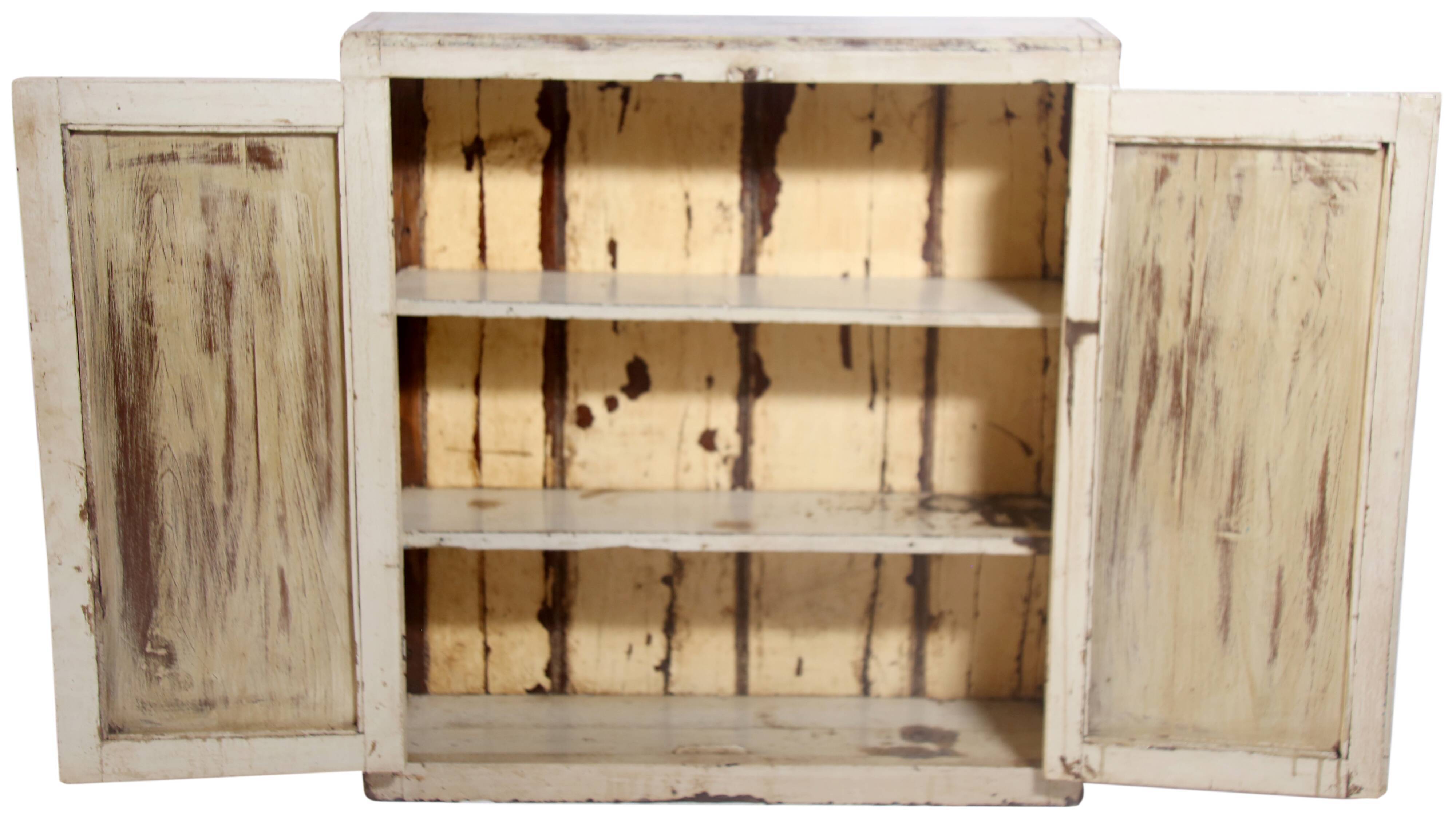 Art Deco wall cabinet in ancient Burmese teak