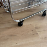 Folding dessert table in acrylic on wheels