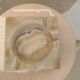 Square green onyx ashtray, 1970s