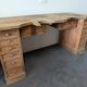 Double jeweller's workbench in solid oak, 18 drawers, early 20th century.