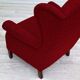 50s, Danish design, refurbished chair, furniture wool, mahogany wood