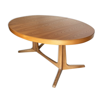 Baumann vintage 1970 oval table, stamped NF