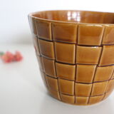 Ancient ceramic pot cover, Saint Clement earthenware, vintage