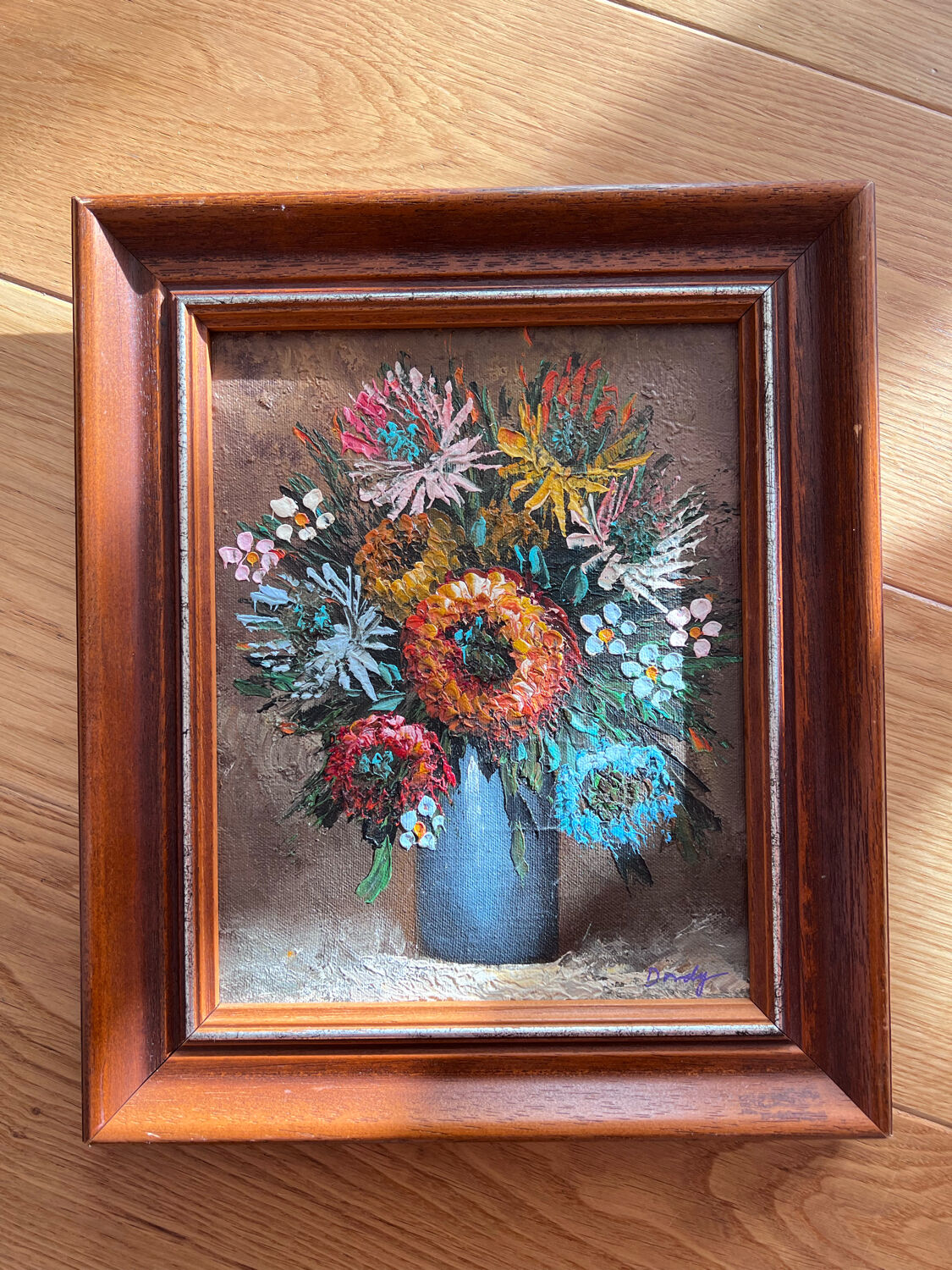 Oil on canvas framed - bouquet