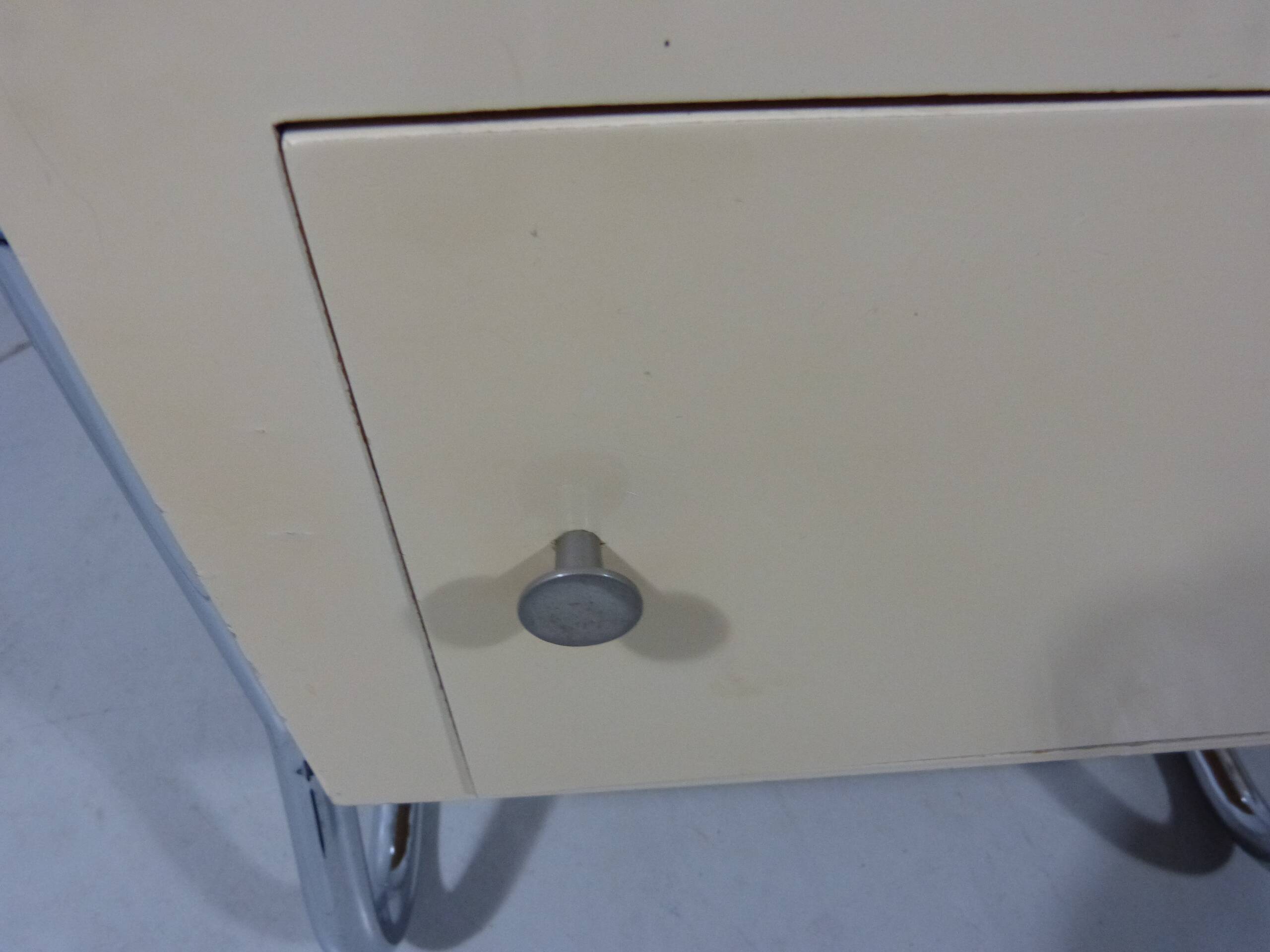 Set of 2 tubular bedside tables from the 50s