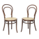 Set of 2 Antique Thonet Bentwood Chairs, Vienna Cafe Chairs, Early 1900s