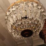 Balloon chandelier bronze frame and crystal grapevines Transition style