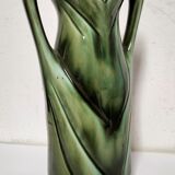 Ancien vase barbotine en faïence art nouveau