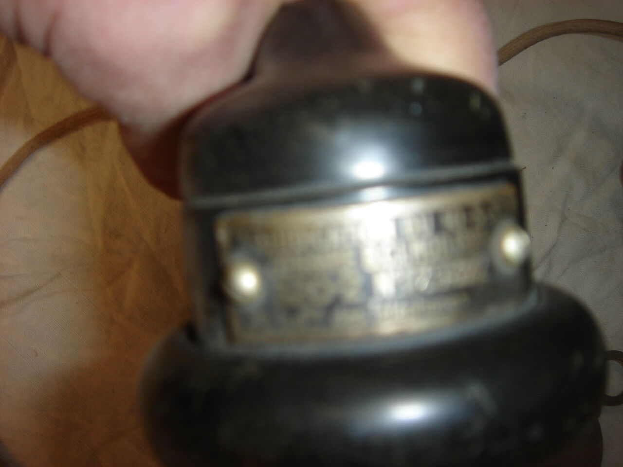 Bakelite old black wall phone 1924