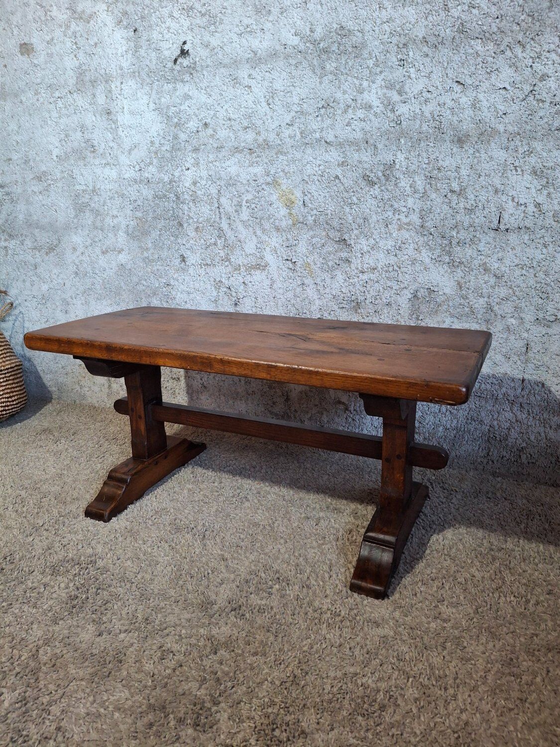 Oak coffee table in monastery style