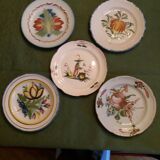 5 assiettes faïence