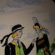 large wall dish in earthenware by Desvres Breiz Gabriel Fourmaintraux art deco
