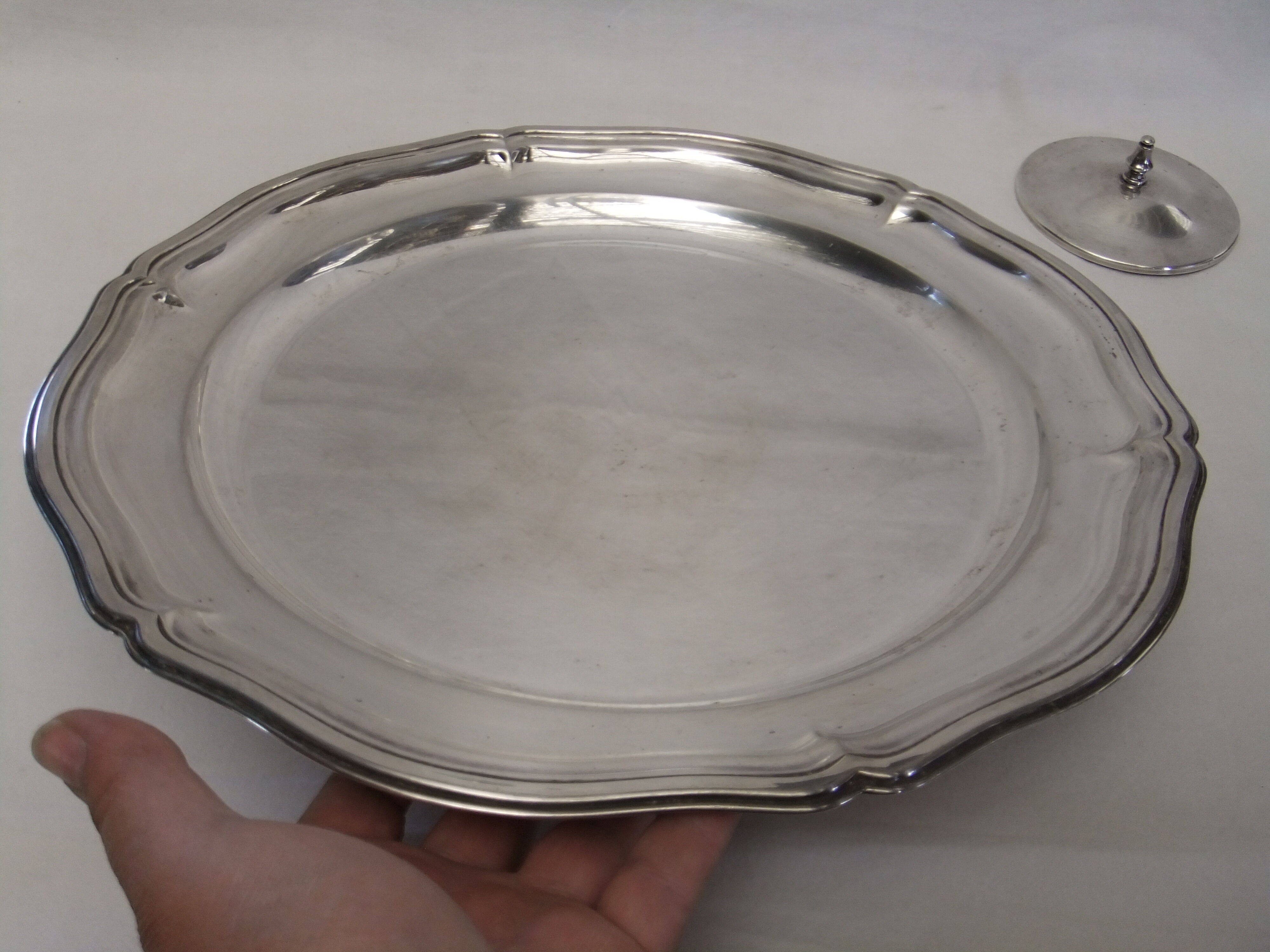 Table service silver metal crystal art deco top