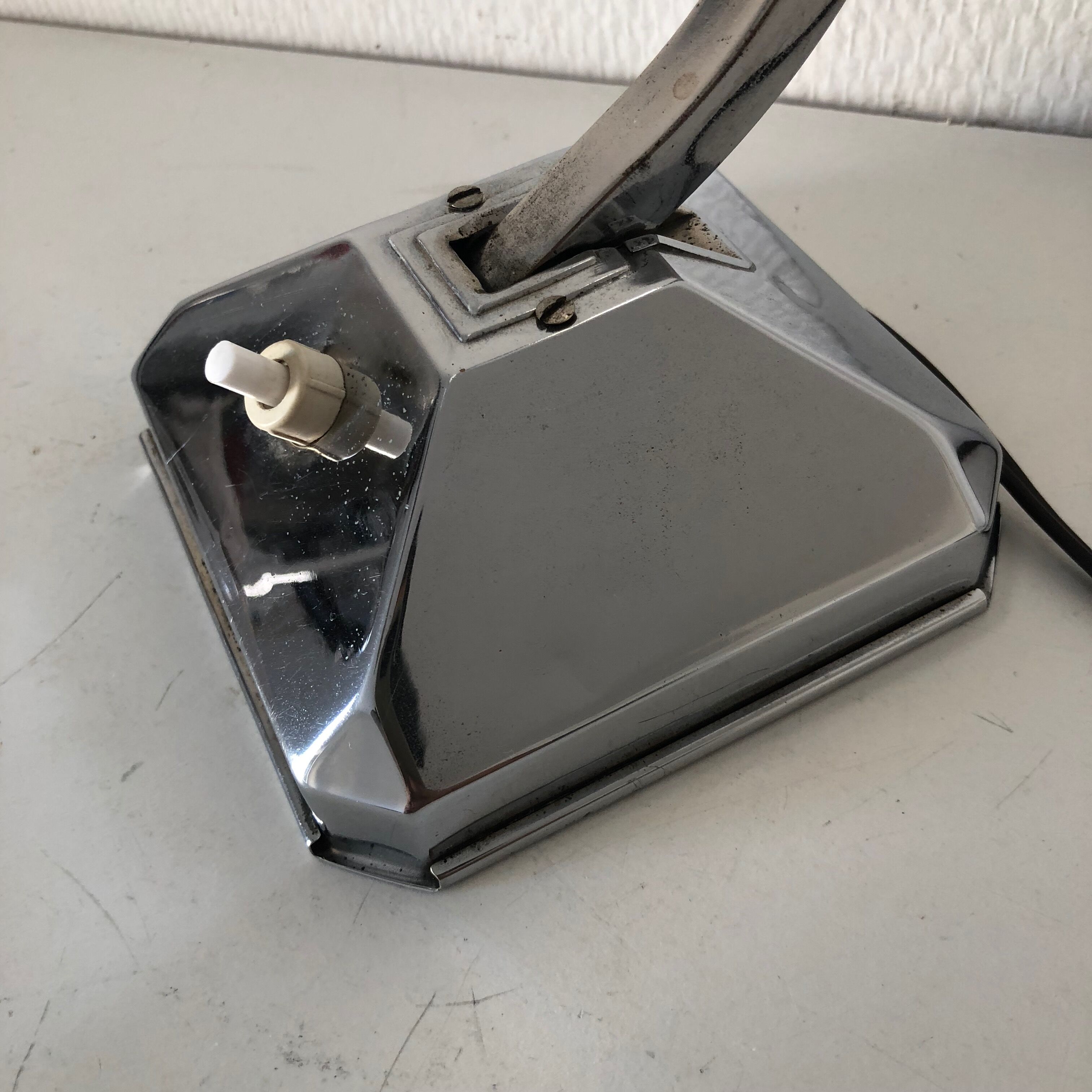 Vintage 1940 chrome desk lamp