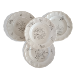4 plates in Lunéville earthenware
