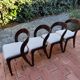 BAUMANN Suite de 4 chaises Gondole vintage 1970