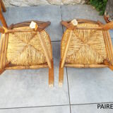 6 straw chairs